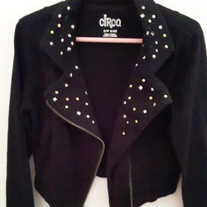 Circo Black sequin sweater jacket childs size 6X